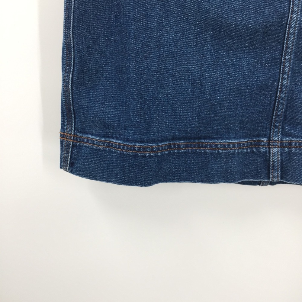 y2K Loft Denim sailor Button Waist denim Mini Skirt dark blue jean cool girl 4 - Picture 3 of 8